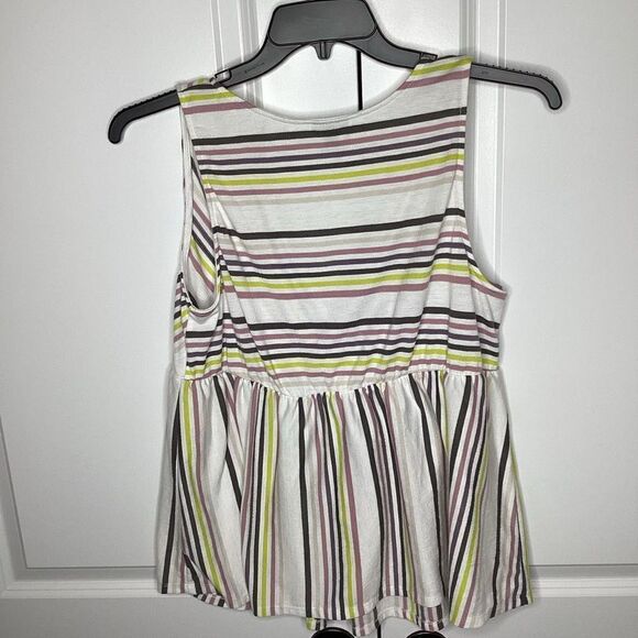 Womens Torrid Striped tank top striped‎  cream / multi 1X - Picture 2 of 4